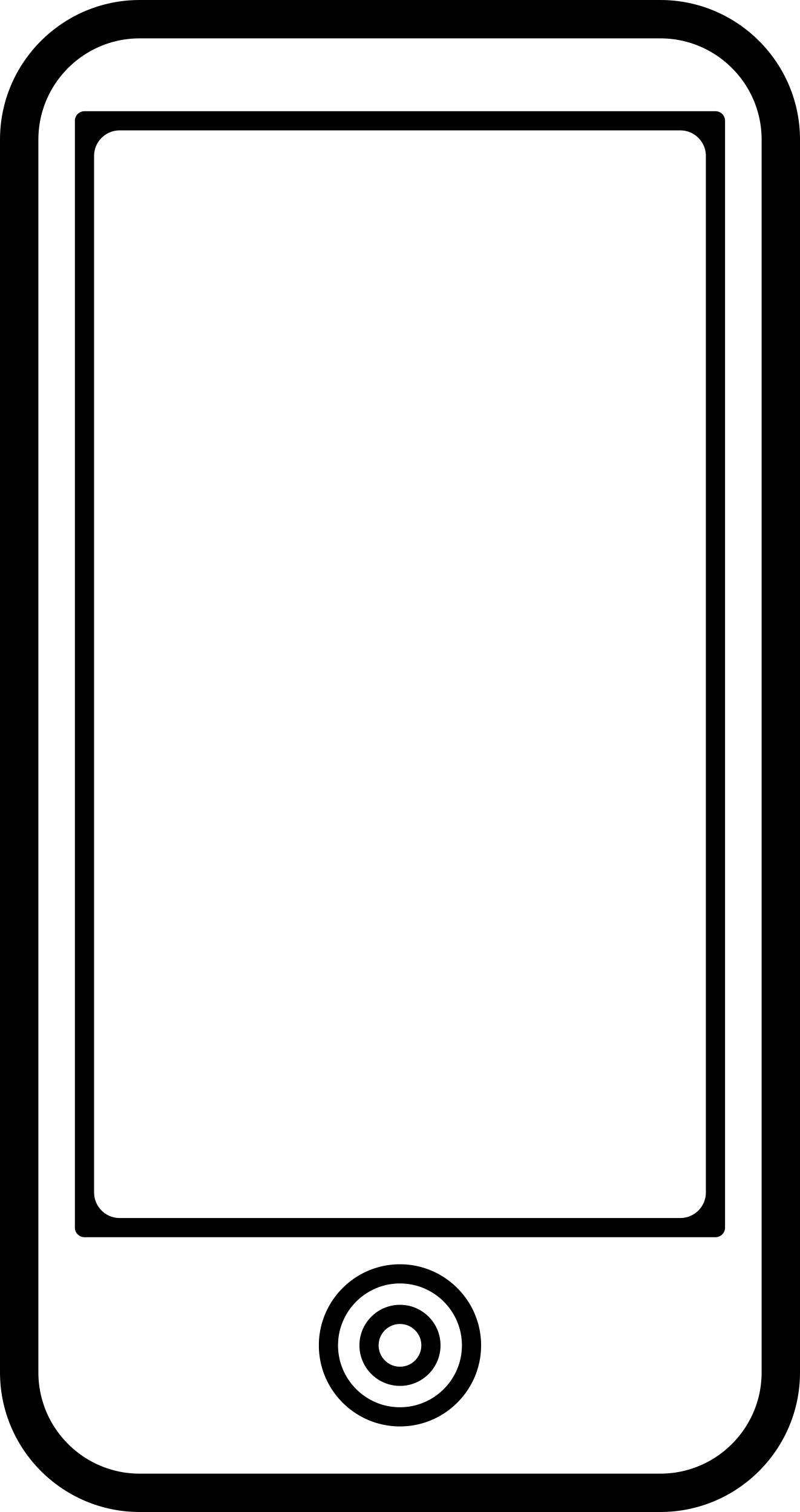 Phone With One Circular Button Laser Cut Svg File Free Vectors